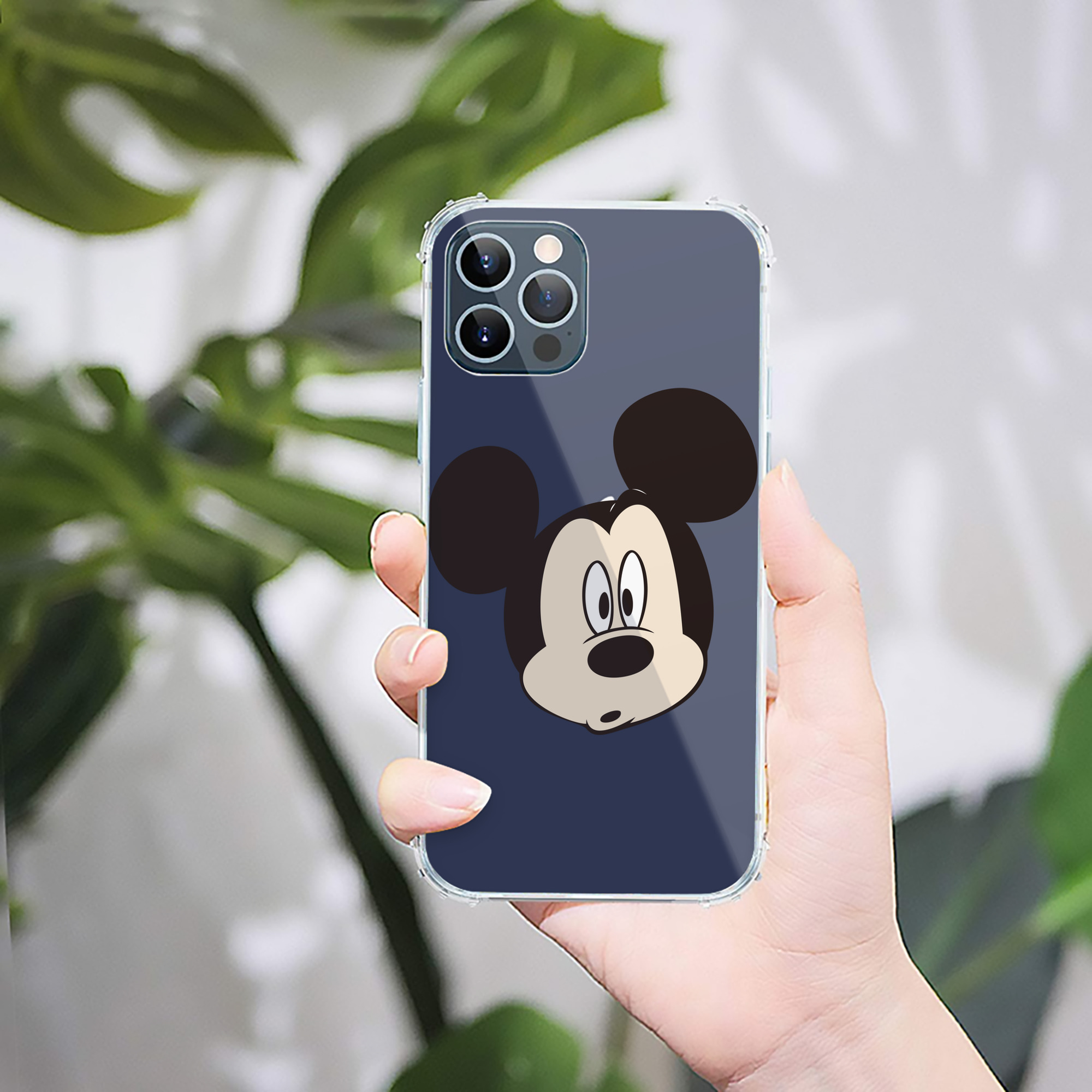 （画像用） ミッキーマウス Mickey Mouse 【iPhone 12シリーズ対応】透明スマホケース（クリアソフトケース）